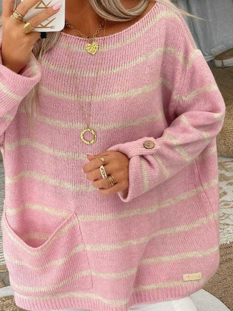 Leonie™ - Schicker Gestreifter Pullover