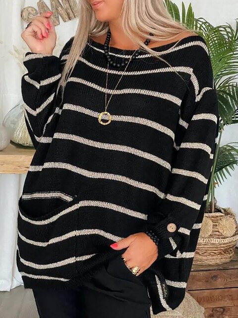 Leonie™ - Schicker Gestreifter Pullover
