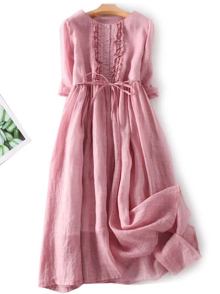 WW | Elegante Leinenkleid