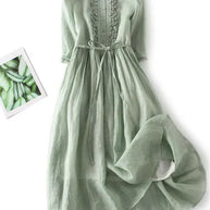 Amaya™ - Elegantes Leinenkleid