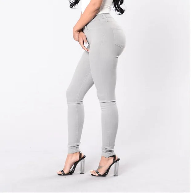 WW - Hohe Taille Skinny Büro-Damenjeans