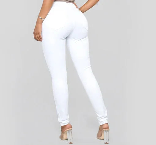 W&W Mode - Hohe Taille Skinny Büro-Damenjeans