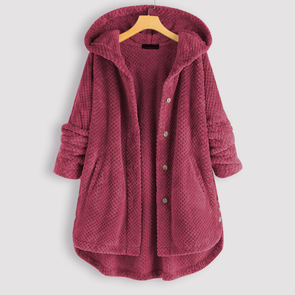 W&W Mode | Kapuzenkarte - gemütliche Damen Winterjacke