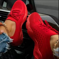 Damen Mesh Atmungsaktive Schnürsneaker
