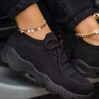 Damen Mesh Atmungsaktive Schnürsneaker