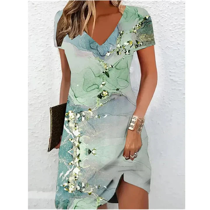 WW | Beige Glitzer Cocktailkleid