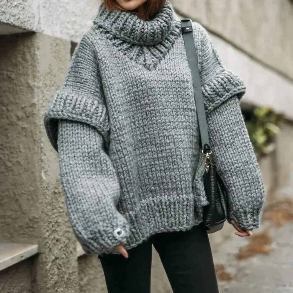 W&W Mode | Oversized Pullover Mit Rollkragen