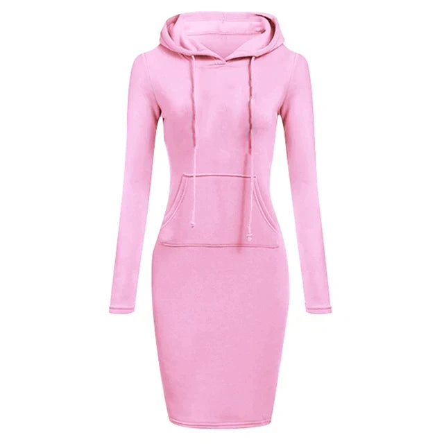 W&W Mode - Sweatshirt Kleid mit Kapuze
