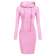 W&W - Sweatshirt Kleid mit Kapuze