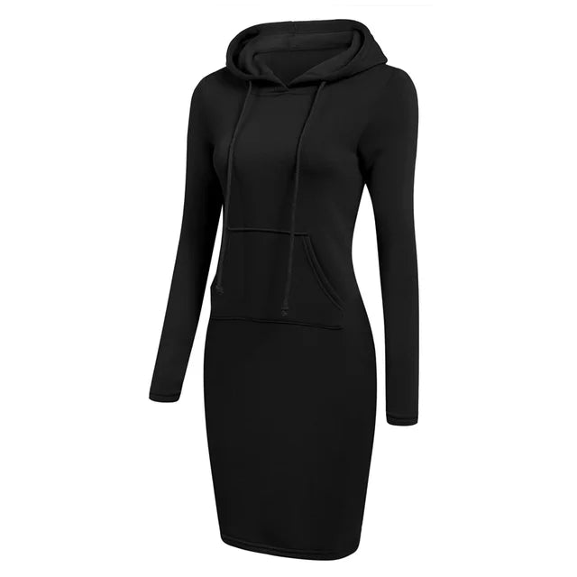 W&W Mode - Sweatshirt Kleid mit Kapuze