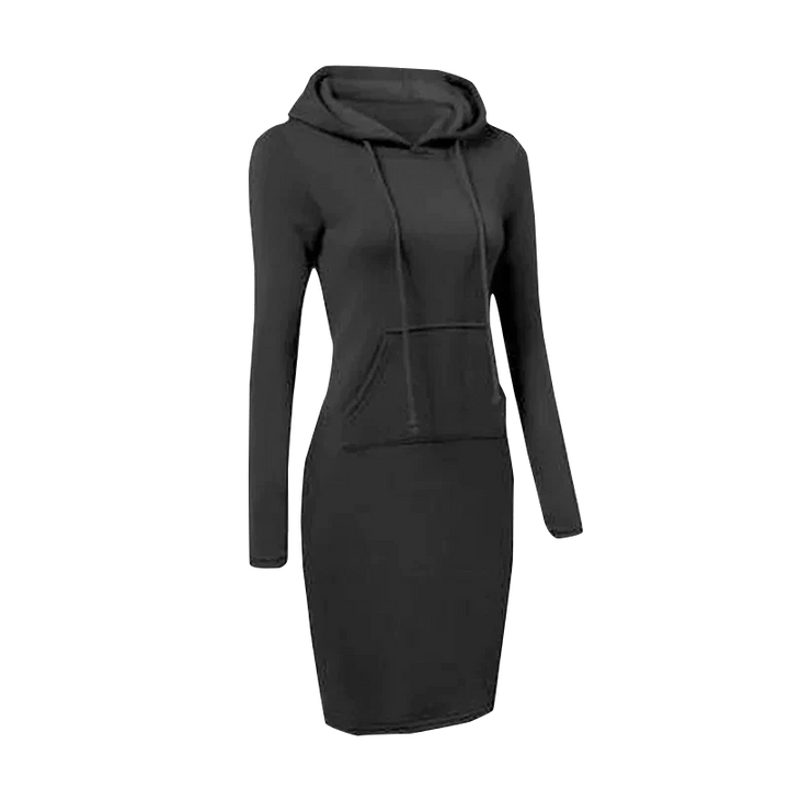 W&W Mode - Sweatshirt Kleid mit Kapuze