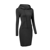 W&W - Sweatshirt Kleid mit Kapuze