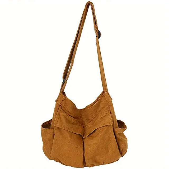 WW – Damen-Umhängetasche im Vintage-Stil aus Canvas