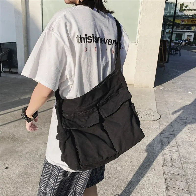 WW – Damen-Umhängetasche im Vintage-Stil aus Canvas