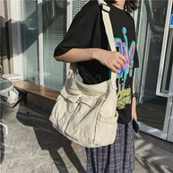 WW – Damen-Umhängetasche im Vintage-Stil aus Canvas