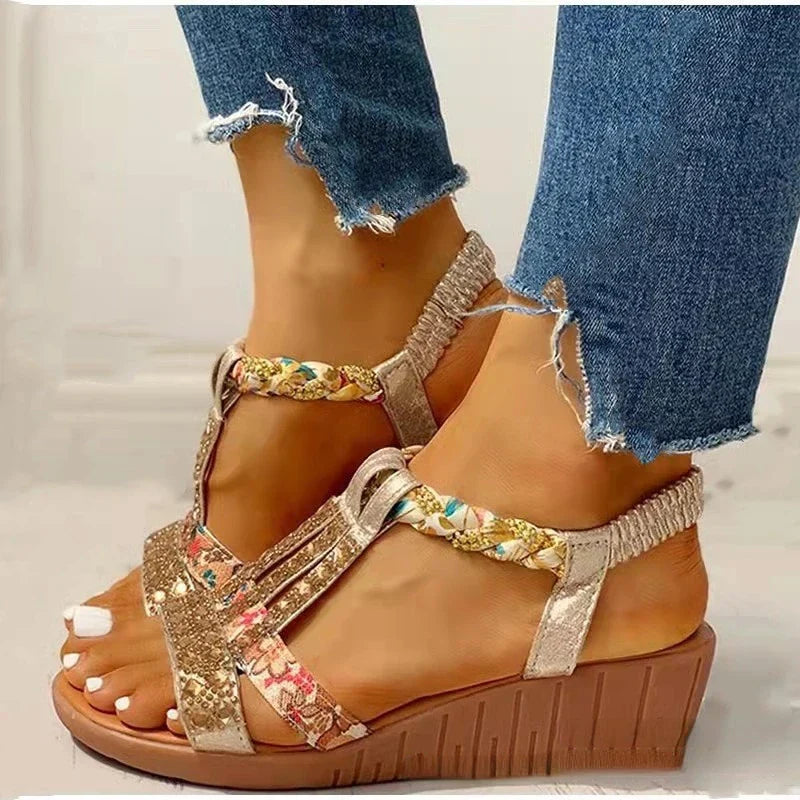 W&W Mode - Orthopädische Damen-Keilsandalen