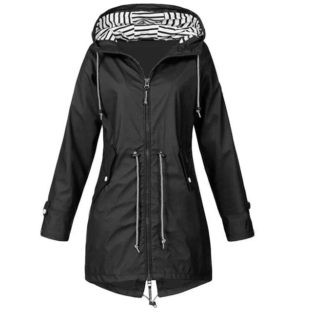 Regenjacke mit Kapuze und Außentaschen