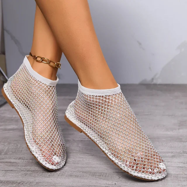 W&W Mode | Mesh-Slipper mit flachem Absatz