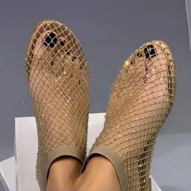 WW | Mesh-Slipper mit flachem Absatz