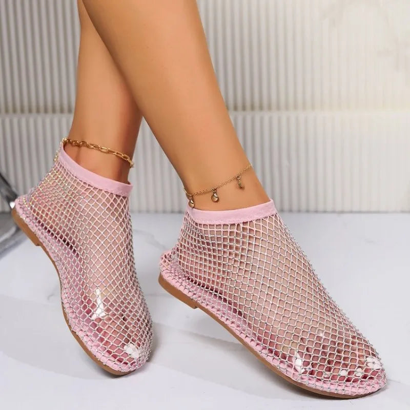 W&W Mode | Mesh-Slipper mit flachem Absatz