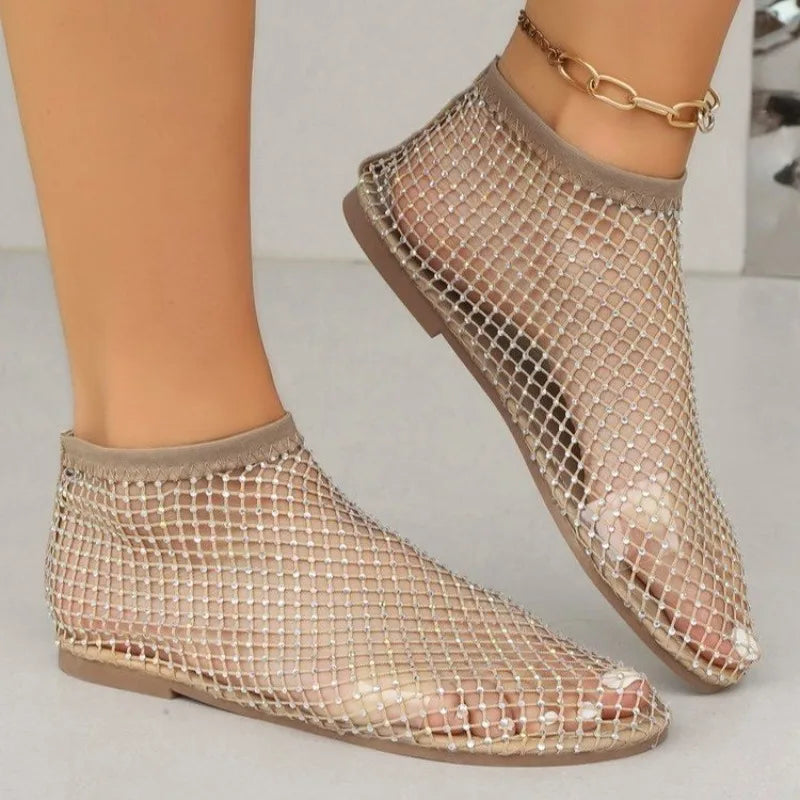W&W Mode | Mesh-Slipper mit flachem Absatz