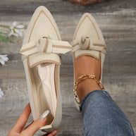 WW | Schicke Flache Schuhe mit Spitze und Schleifendetail