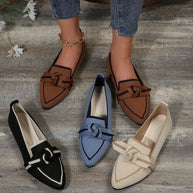 WW | Schicke Flache Schuhe mit Spitze und Schleifendetail