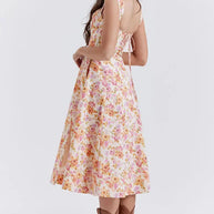 WW | Gedrucktes Blumenkleid Korsettmodell