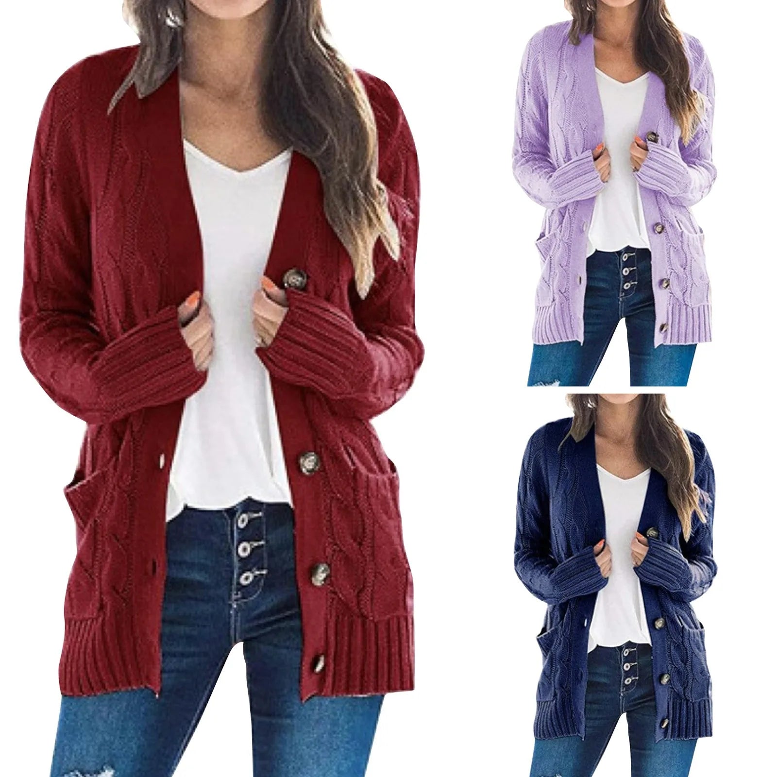 und Stil Strickjacke