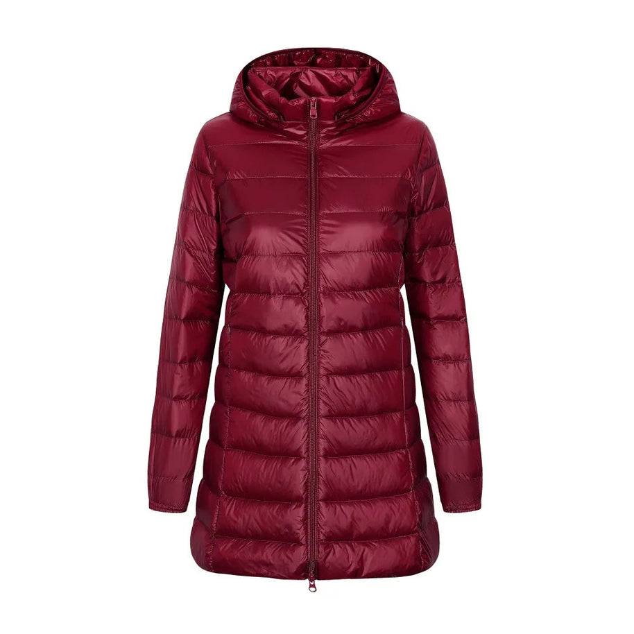 WW | Damen Kapuzen Daunen Winter Puffer Jacke