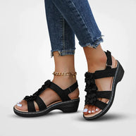 WW | Orthopädische Sandalen Mit Blumenmuster Für Damen