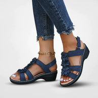 WW | Orthopädische Sandalen Mit Blumenmuster Für Damen
