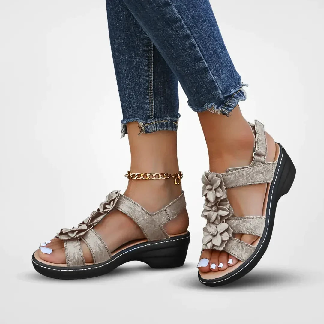 W&W Mode | Orthopädische Sandalen Mit Blumenmuster Für Damen