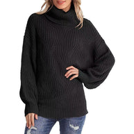 WW | Pullover - Damen Winter Kabelstrick Rollkragenpullover