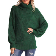WW | Pullover - Damen Winter Kabelstrick Rollkragenpullover