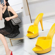 WW | Lackleder High Heel Sandalen