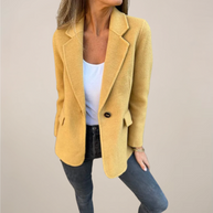 WW | Damen Tailliertes Blazer Jacke Revers Stil
