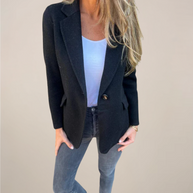 WW | Damen Tailliertes Blazer Jacke Revers Stil