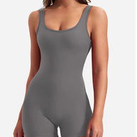 WW | Ärmellos Scrunch Bum Kurzer Jumpsuit Jumpsuit Fitnessbekleidung