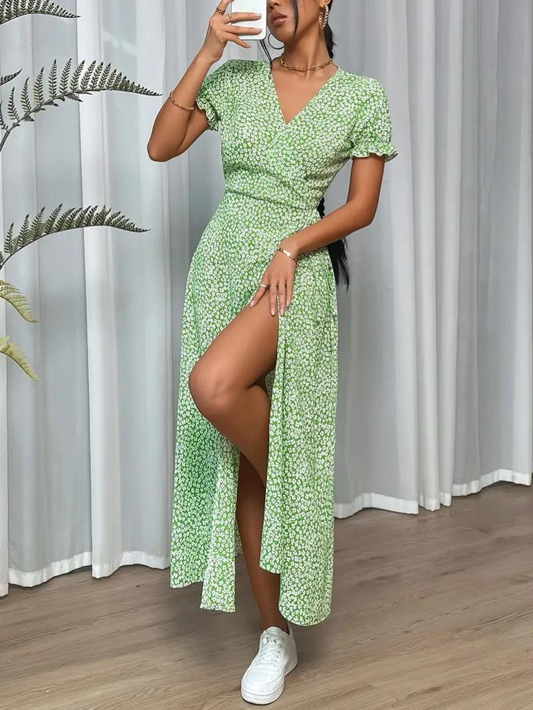 WW | Elegante Casual Wickel-Maxi-Kleid