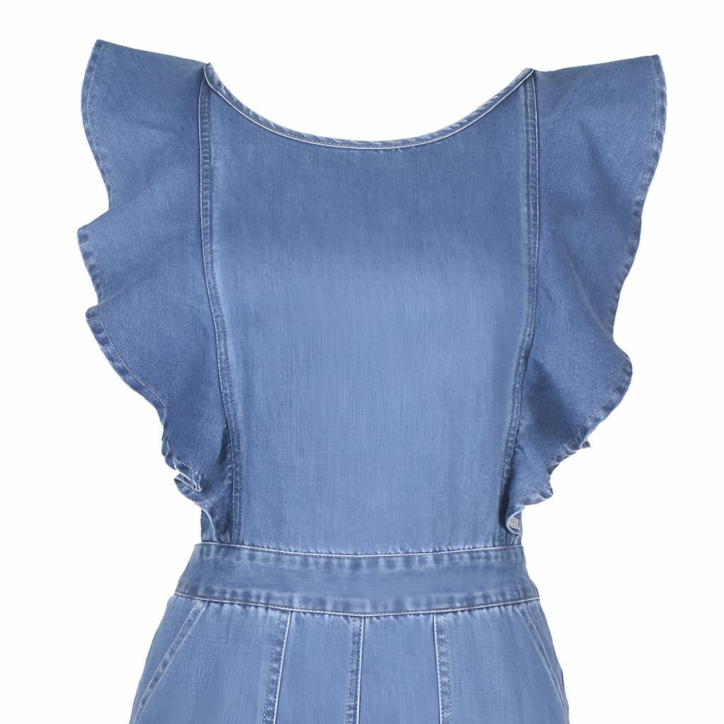 DenimDynasty™ - Denim-Overall mit offenem Rücken