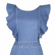DenimDynasty™ - Denim-Overall mit offenem Rücken