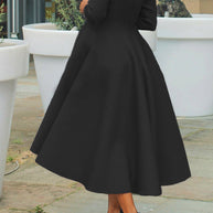3/4-Ärmel Swing-Kleid