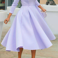 3/4-Ärmel Swing-Kleid