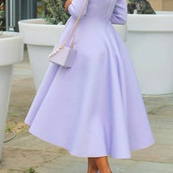 3/4-Ärmel Swing-Kleid