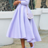 3/4-Ärmel Swing-Kleid