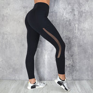 WW Leggings | Enge Sportleggings mit transparentem Detail und Handytasche für Frauen