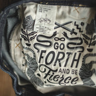 WW | Raw Selvage Denim Jeans Mit Graffiti Und Ponyhaar Patch Für Männer