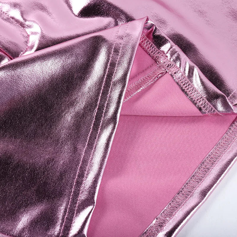 W&W Mode - Leuchtender Minirock im Metallic-Look