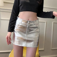 W&W - Leuchtender Minirock im Metallic-Look
